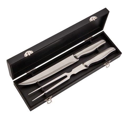 stainless steel carving knife and fork set with box|professional wood carving knife.